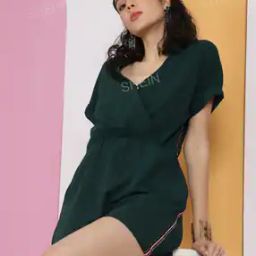 Shein Casual Extended Sleeves Mock Wrap Playsuit with Side Stripes-image-13