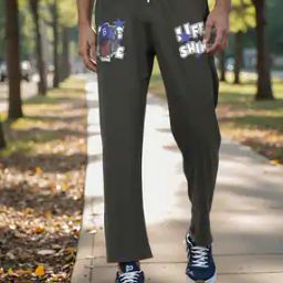 Shein Ankle Length Typographic Print Flared Trackpant-image-81