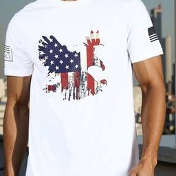 Shein Short Sleeves Graphic Chest Print Tshirt-image-67
