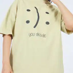 Shein Drop Shoulder Typographic Chest Print Oversized Fit Tshirt-image-95