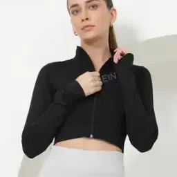 Shein Activewear Crop Length Full Sleeves Jacket with Front Zip-image-5
