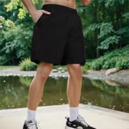 Shein Activewear Elasticated Waist Above The Knee Length Track Shorts-30