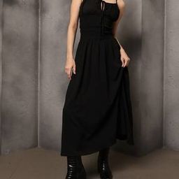 Shein Cute Spaghetti Straps Smocked Fit & Flare Dress-picture-29