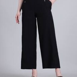 Shein Ankle Length Flared Fit Pants With Pockets-image-67
