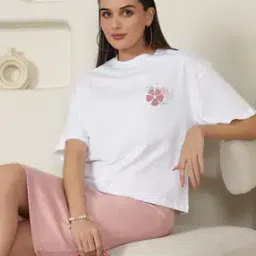 Shein Casual Back Graphic Print T-Shirt-image-80