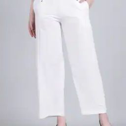 Shein Ankle Length Flared Fit Pants With Pockets-image-62