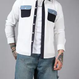 Shein Long Sleeve Colorblock Shirt-image-85