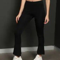 Shein High Rise I Waist Full Length Flared Track Pant-image-34