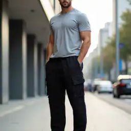 Shein Activewear Cargo Flap Pockets Elasticated Drawstring Waist Trackpants-picture-45