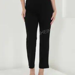 Shein Casual Ankle Length Elasticated Waist High Rise Track Pants-image-43