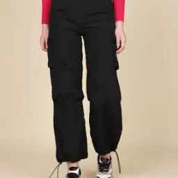 Shein Ankle Length Parachute Style Relaxed Fit Cargo Pants-image-60