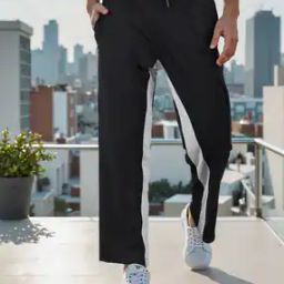 Shein Street Ankle Length Colour-Block Loose Fit Track Pants-image-96