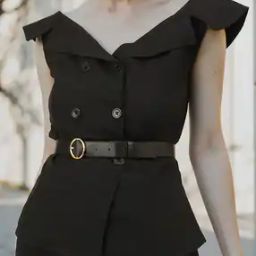 Shein Off Shoulder Short Sleeve Lapel Fold Fitted Overlay Top-image-74
