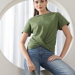 Shein Short Sleeve Textured Stylised Top-image-40