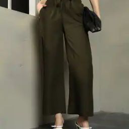 Shein Ankle Length Elasticated Drawstring Waist Straight Fit Trouser-image-20