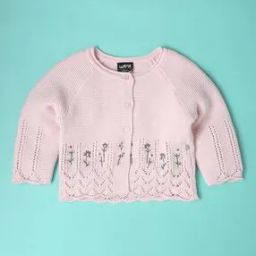 Floral Embroidered Button-Down Cardigan-image-14