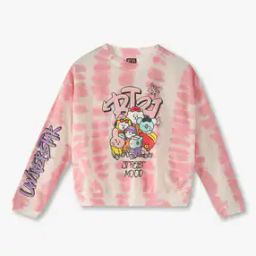 Girls Tie & Dye BTS Oversized Sweatshirt-image-40