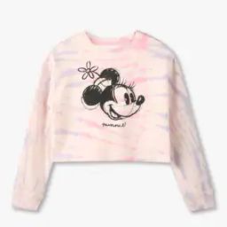 Girls Minnie Mouse Print Relaxed Fit Cotton Sweatshirt-image-42