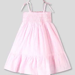 Striped Smocking Two Tiered Dress-image-9