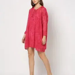 Sequence Highlighted Flared Stylized Dress-image-88