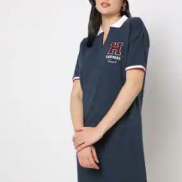 Polo Dress with Embroidered Applique-image-74