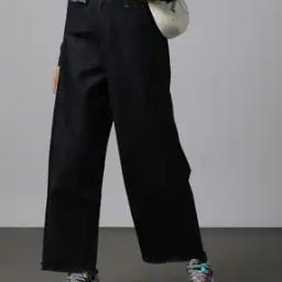Women Denim Culottes with Raw Hemline-51