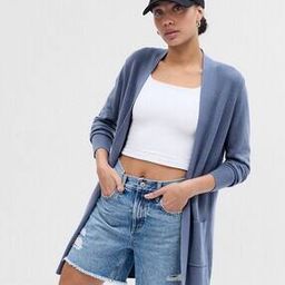 Front-Open Cardigan with Patch Pockets-image-29
