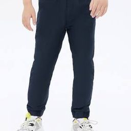 Solid Everyday Basic Woven Joggers-image-2