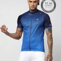 Men Striped Cycling Contrast Regular Fit High-Neck T-Shirt-picture-29