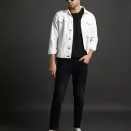 Men Lightly Washed Cropped Fit Jeans-image-51
