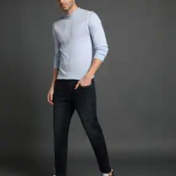 Men Lightly Washed Skinny Fit Jeans-image-68