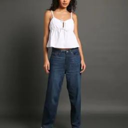 Women Emma Mid-Wash Loose Tapered Jeans-image-33