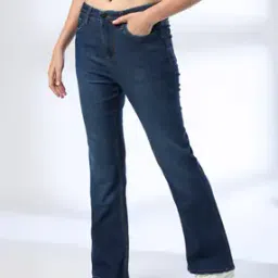 Women Lightly Washed Bootcut Jeans-image-21