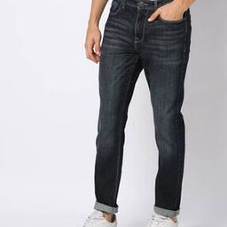 Men Lightly Washed Straight Jeans-image-24