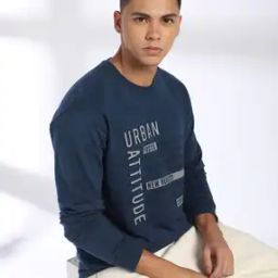 Men Embossed Typographic Print Boxy Fit Sweatshirt-picture-16