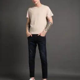 Men Lightly Washed Slim Fit Jeans-image-33
