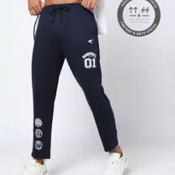 Men Placement Print Track Pants-image-38