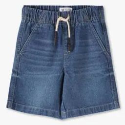 Boys Lightly Washed Regular Fit Denim Shorts-picture-10