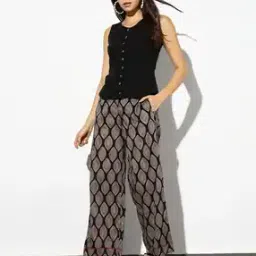 Rogan Print Relaxed Fit Cotton Pants-image-81