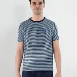 Striped Crew-Neck Cotton T-Shirt-picture-27