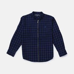 Checked Zip-Front Shirt-image-68