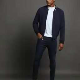 Men Lightly Washed Tapered Fit Jeans-image-25