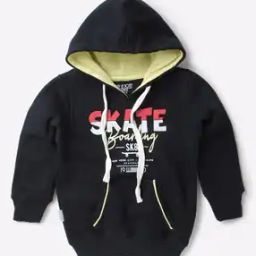 Typographic Print Hoodie with Kangaroo Pocket-image-23