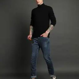 Men Lightly Washed Slim Fit Jeans-image-72