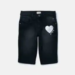 Boys Lightly Washed Distressed Regular Fit Shorts-52