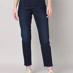 Lightly Washed Slim Jeans with Whiskers-image-2