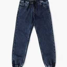 Boys Lightly Washed Regular Fit Joggers with Elasticated Drawstring Waist-picture-4