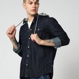 Denim Hoodie Shirt-image-56