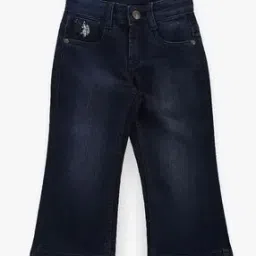 Boys Bootcut Jeans with Logo Embroidery-picture-0