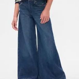 High-Rise Baggy Fit Dark Washed Denim Jeans-image-43